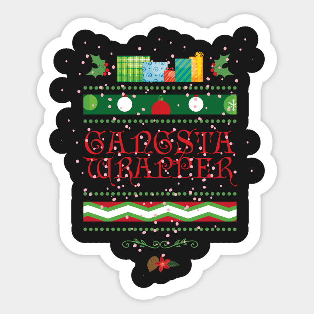 Gangsta Wrapper Funny Christmas Sticker by GDLife